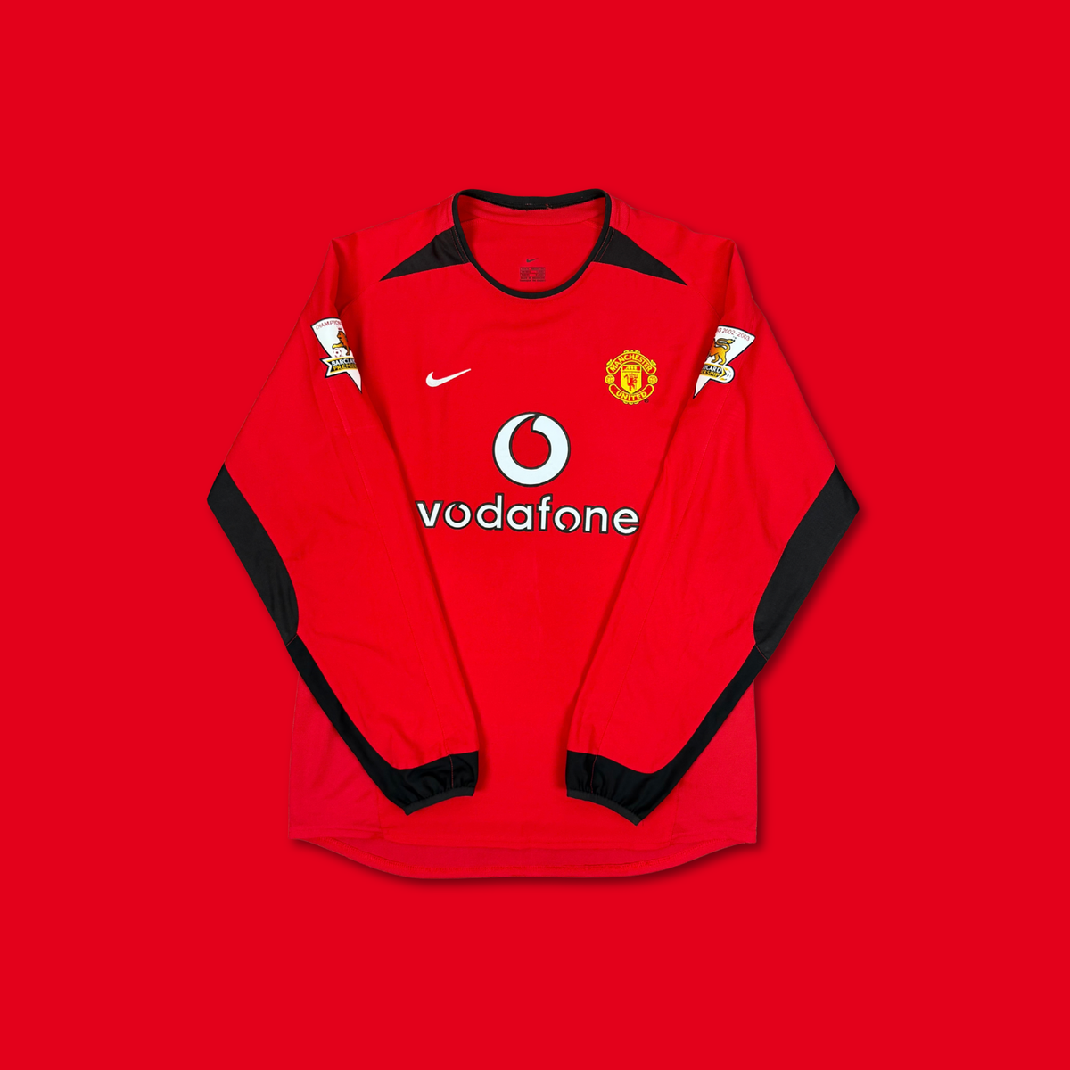 2003/04 Manchester United Home Longsleeve Shirt - Cristiano Ronaldo - M