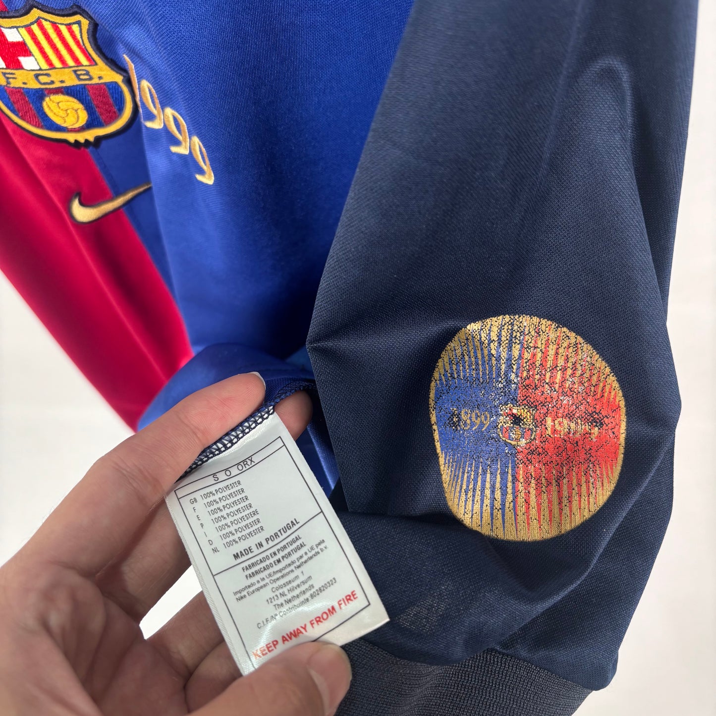 1999/00 Barcelona Home Centenary Shirt - Rivaldo - L