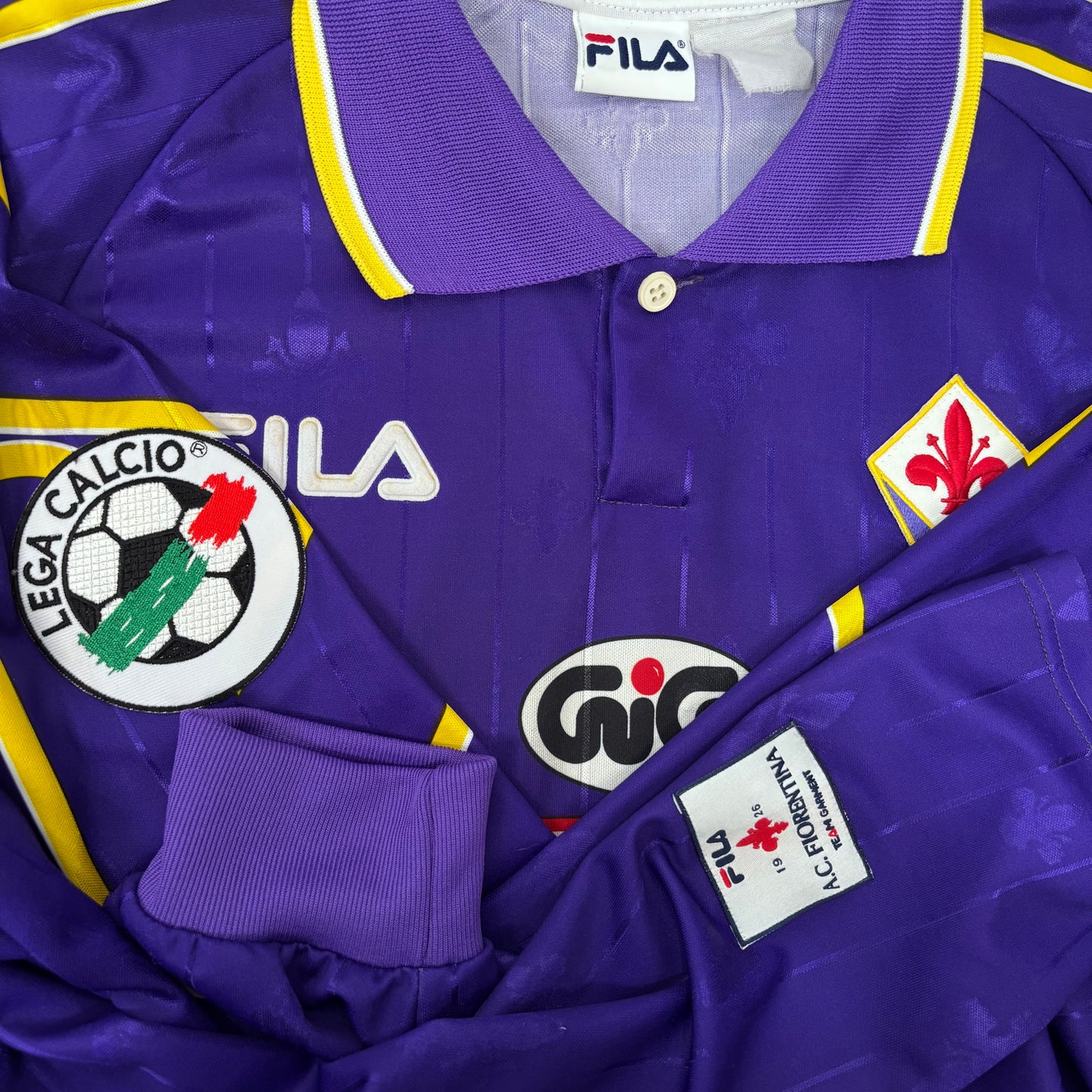 1997/98 Fiorentina Home Longsleeve Shirt - Batistuta - XL