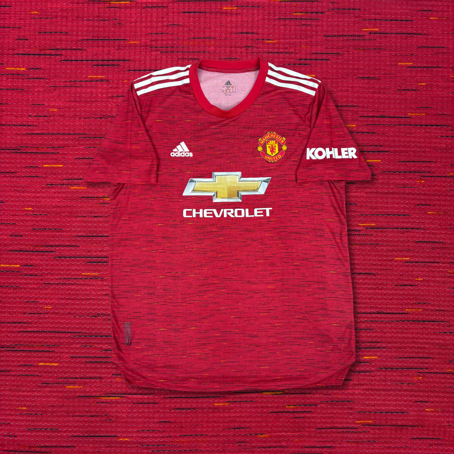 2020/21 Manchester United Home Shirt - Bruno Fernandes - Player Issue - XL