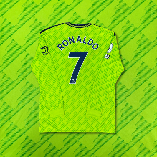 2022/23 Manchester United Third Longsleeve Shirt - L - Ronaldo