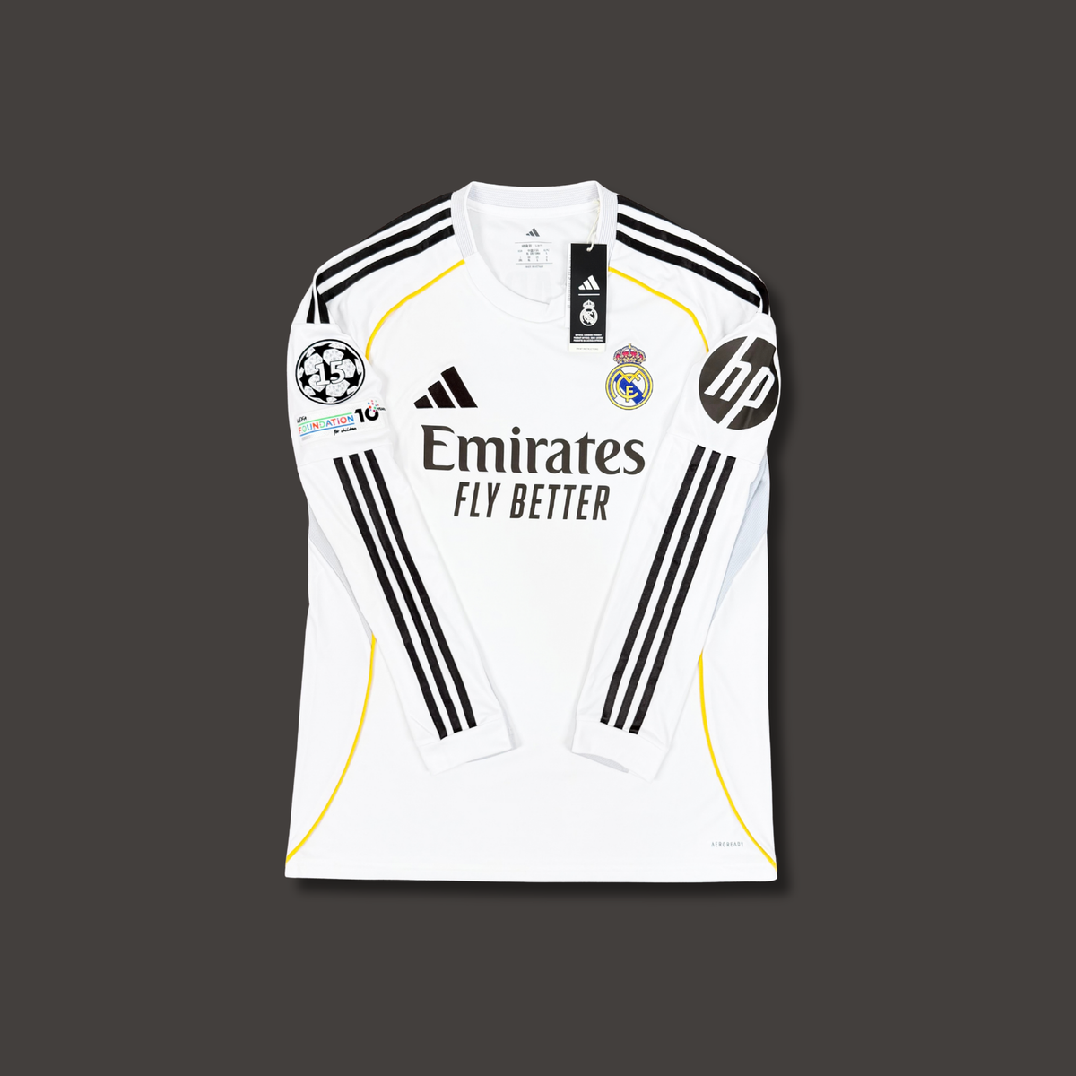 2025/26 Real Madrid Home Longsleeve Shirt - Mbappe - New with Tag - L
