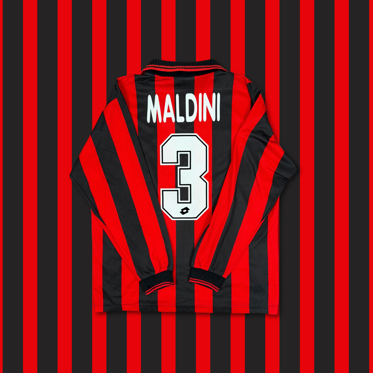 1997/98 AC Milan Home Longsleeve Shirt - Maldini - M