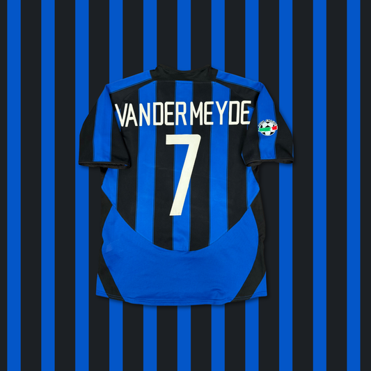 2003/04 Inter Milan Home Shirt - Van der Meyde - M