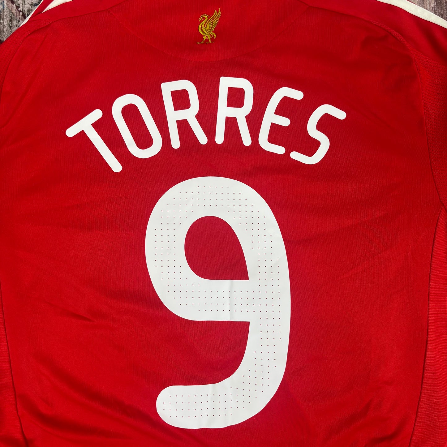 2008/09 Liverpool Home Longsleeve Shirt - Torres - M