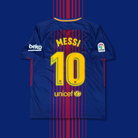2017/18 Barcelona Home Shirt - Messi - M