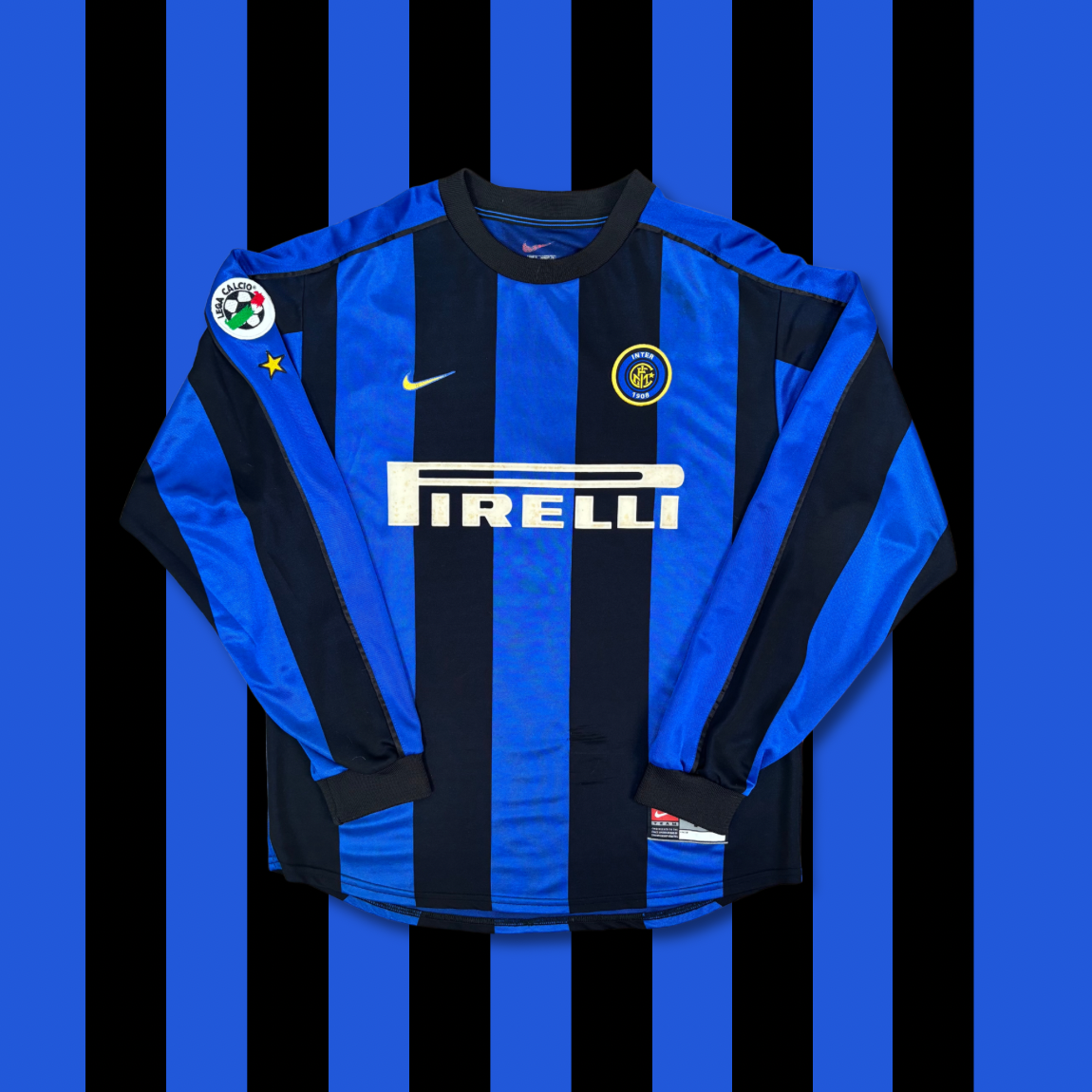 1999/00 Inter Milan Home Longsleeve Shirt - Ronaldo - M