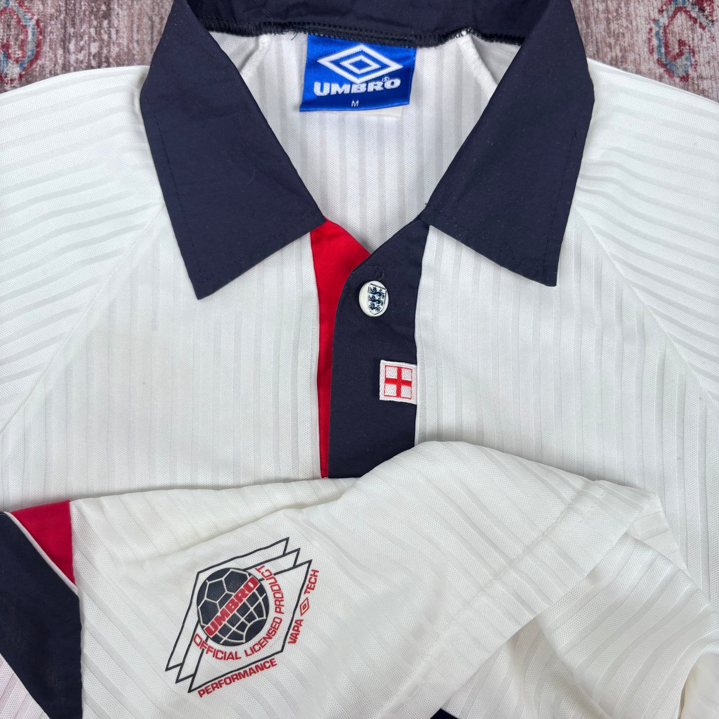 1998/99 England Home Shirt - Scholes - M