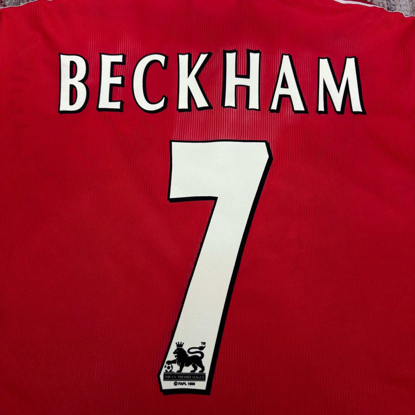 1999/00 Manchester United Home Longsleeve Shirt - Beckham - L