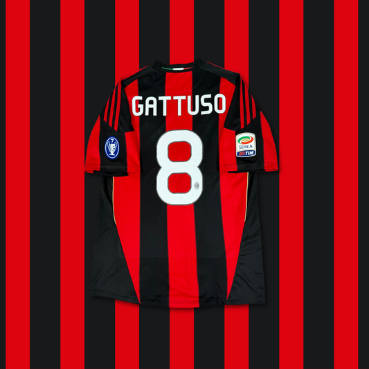 2010/11 AC Milan Home Shirt - Gatusso - M