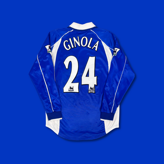 2001/02 Everton Home Longsleeve Shirt - Ginola - M