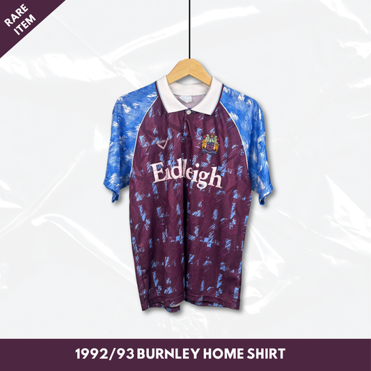 1992/93 Burnley Home Shirt - M
