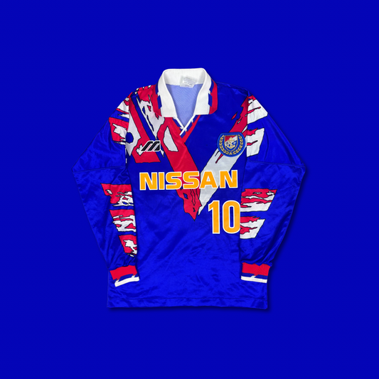 1993/94 Yokohama Marinos Home Longsleeve Shirt - M - Ramon Diaz