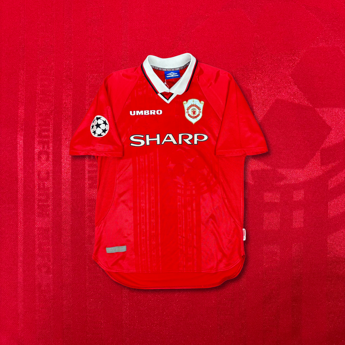 1998/99 Manchester United Home Cup Shirt - Beckham - L