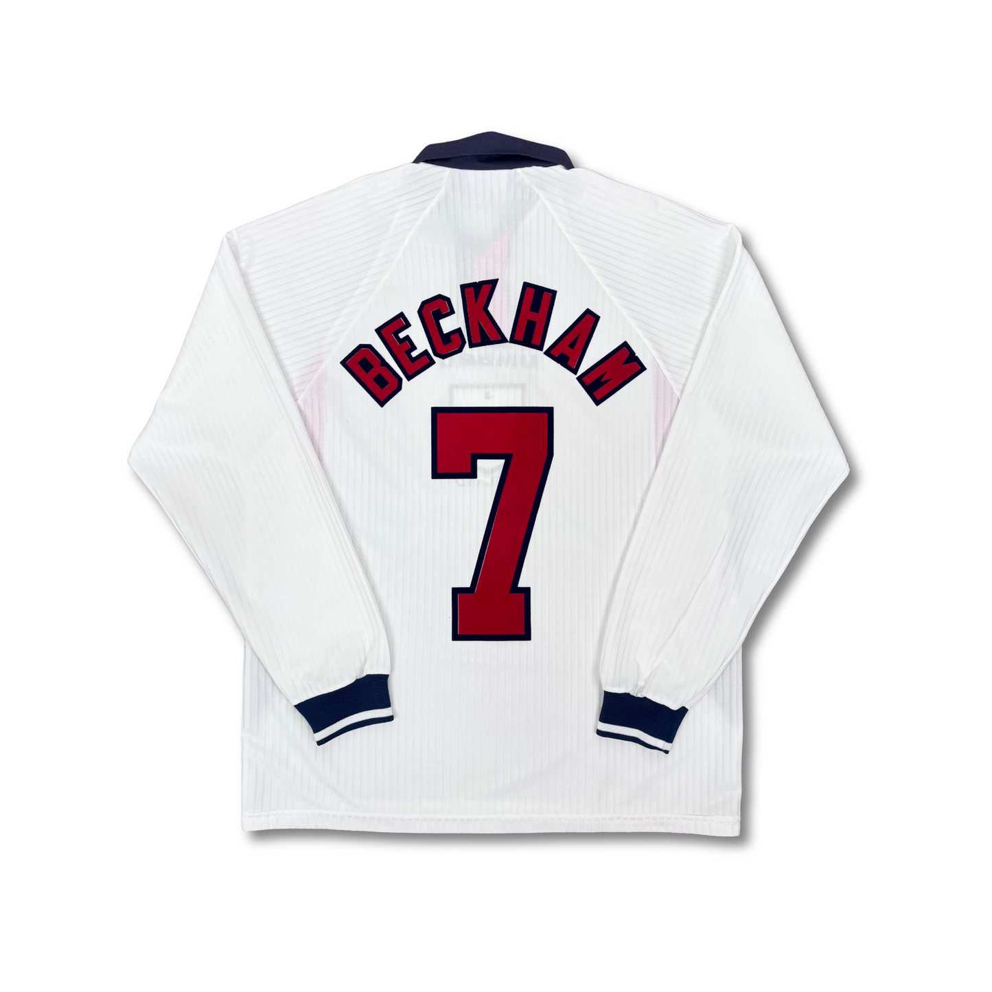 1998/99 England Home Longsleeve Shirt - Beckham - L