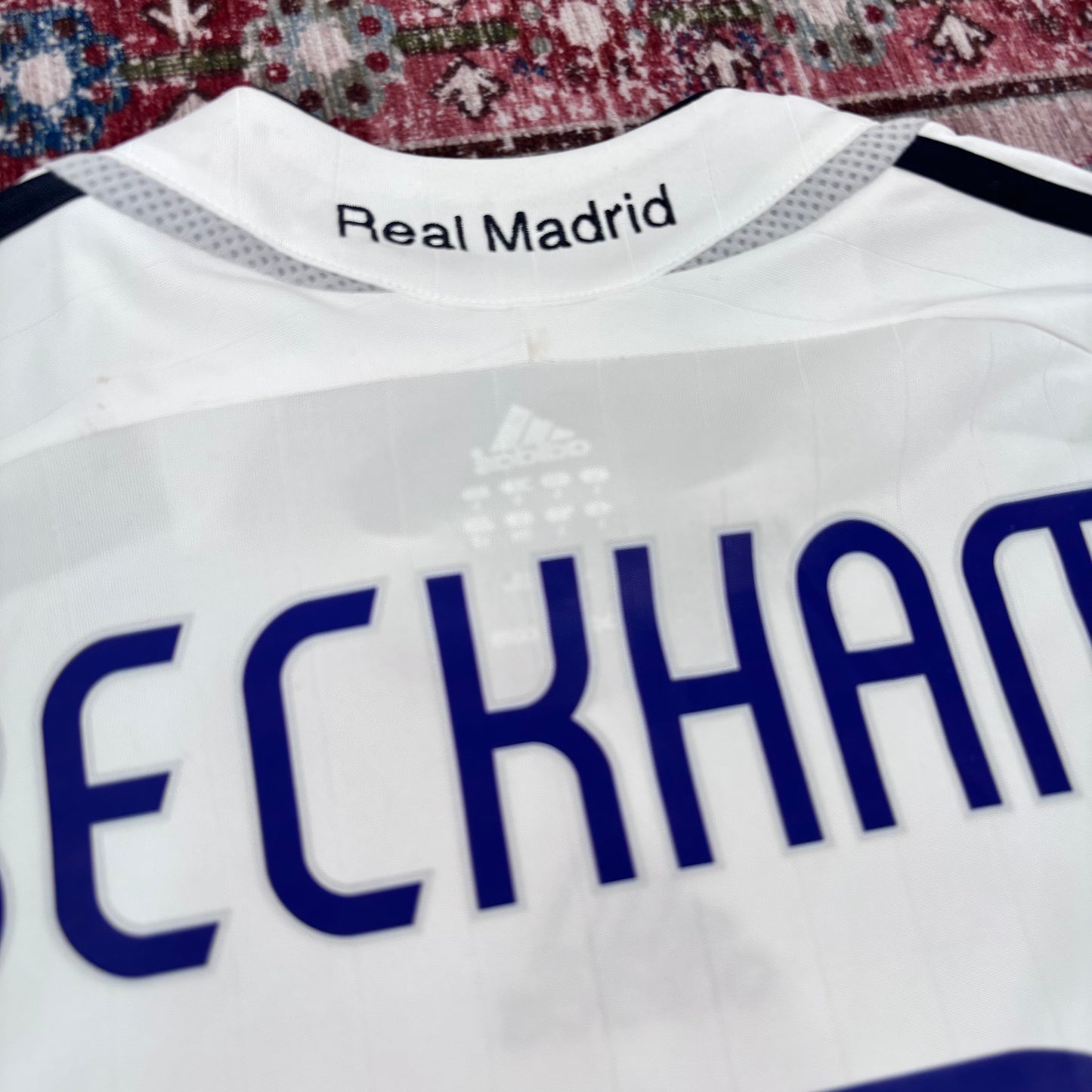 2006/07 Real Madrid Home Longsleeve Shirt - Player Issue - Beckham - L