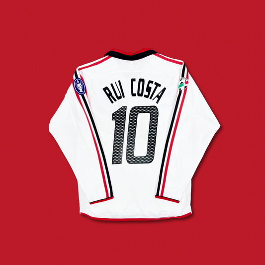 2003/04 AC Milan Away Longsleeve Shirt - Player Issue - Rui Costa - S
