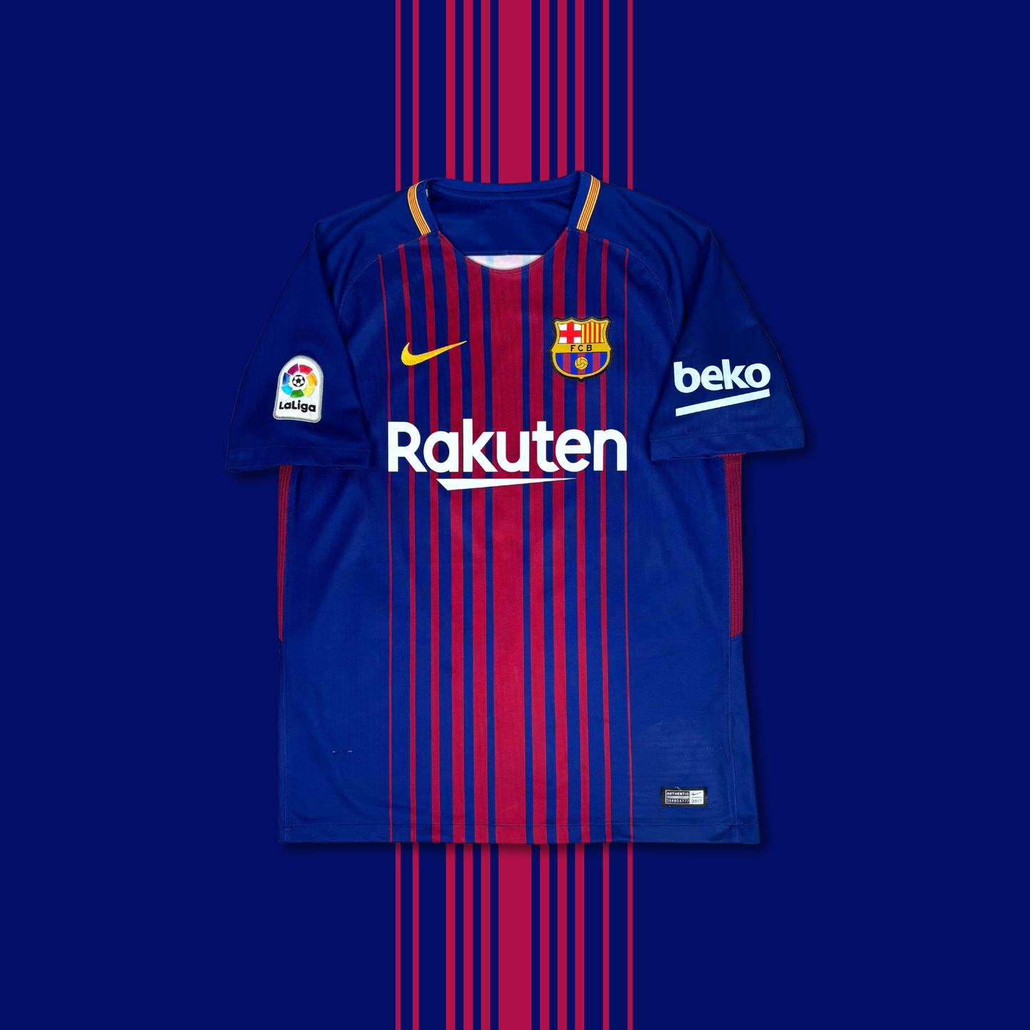 2017/18 Barcelona Home Shirt - Iniesta - M