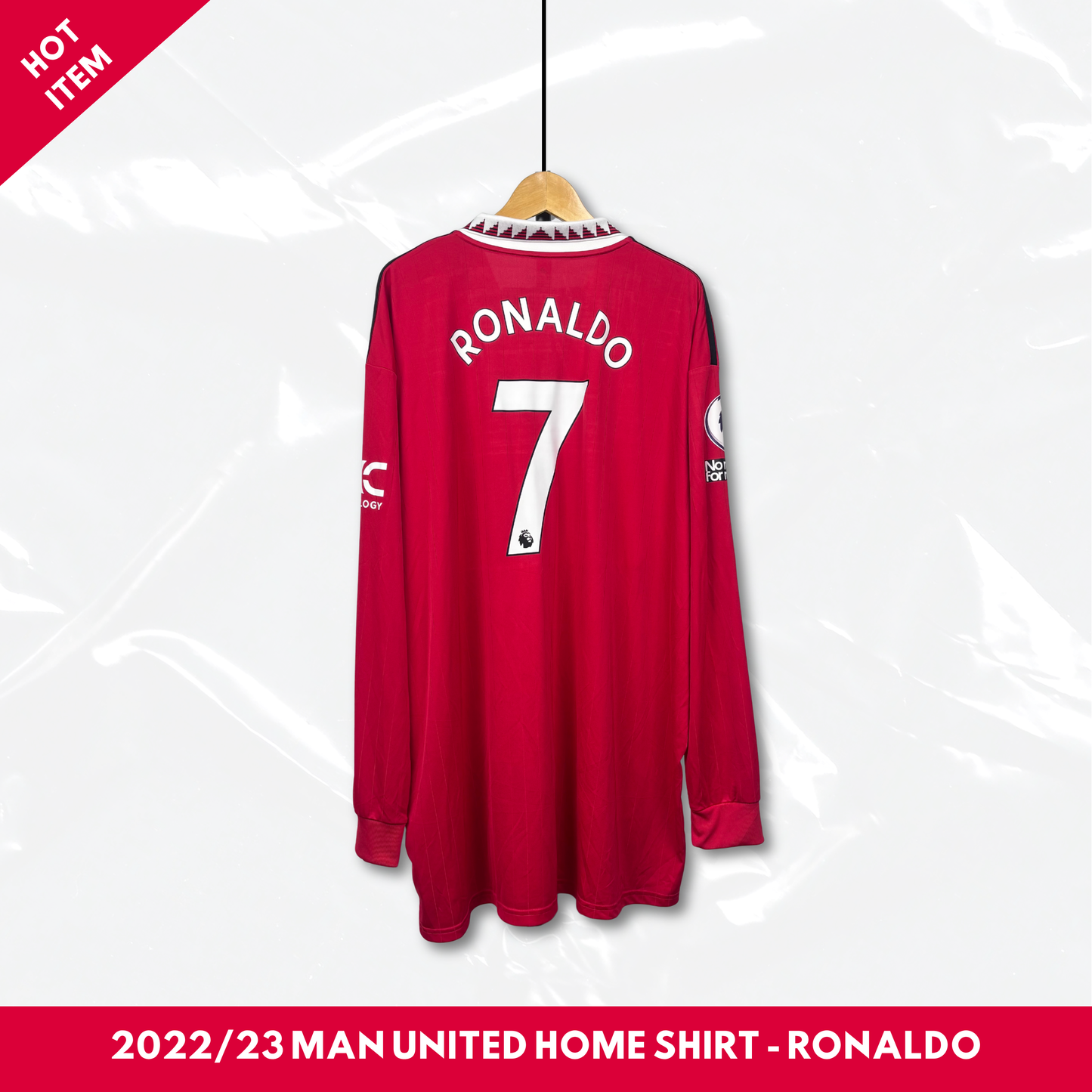 2022/23 Manchester United Longsleeve Home Shirt - Ronaldo - 3XL