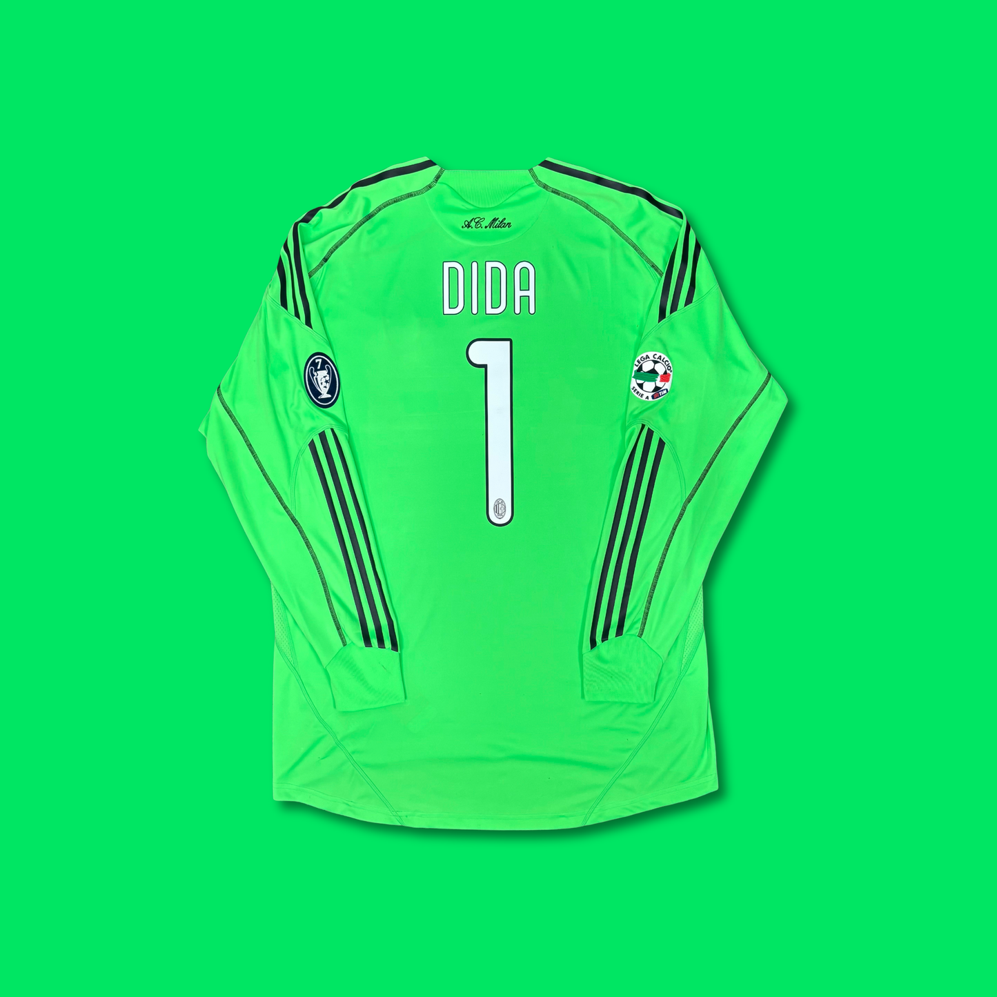 2009/10 AC Milan Goalkeeper Shirt - Player Issue - Dida - XL - New with Tag