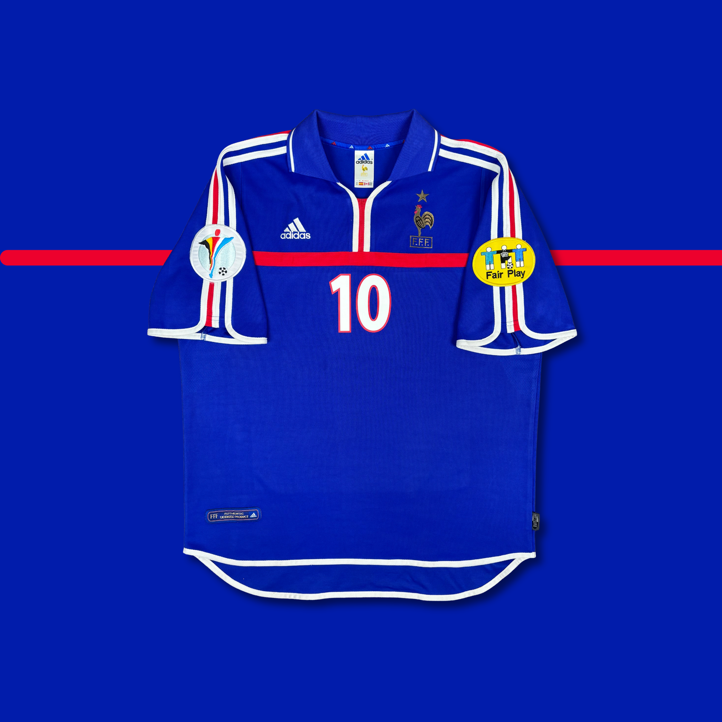 2000/01 France Home Shirt - Zidane - XL