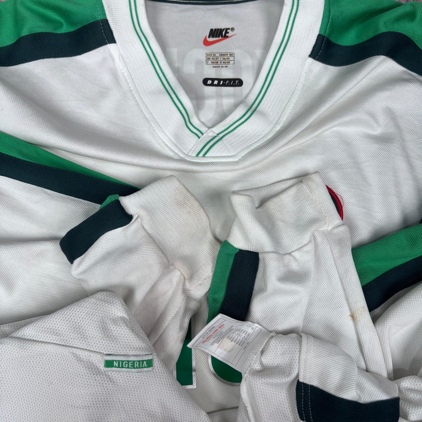 1998/99 Nigeria Away Longsleeve Shirt - Player Issue - Okocha - XL