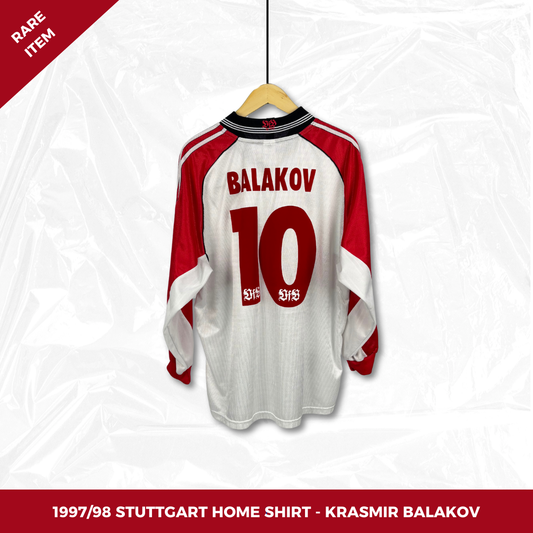 1998/99 Stuttgart Home Shirt Longsleeve - Balakov