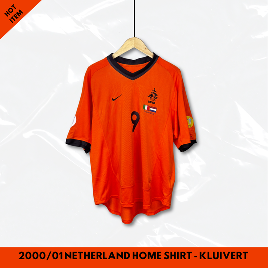 2000/01 Netherland Home Player Issue Shirt - Kluivert - M