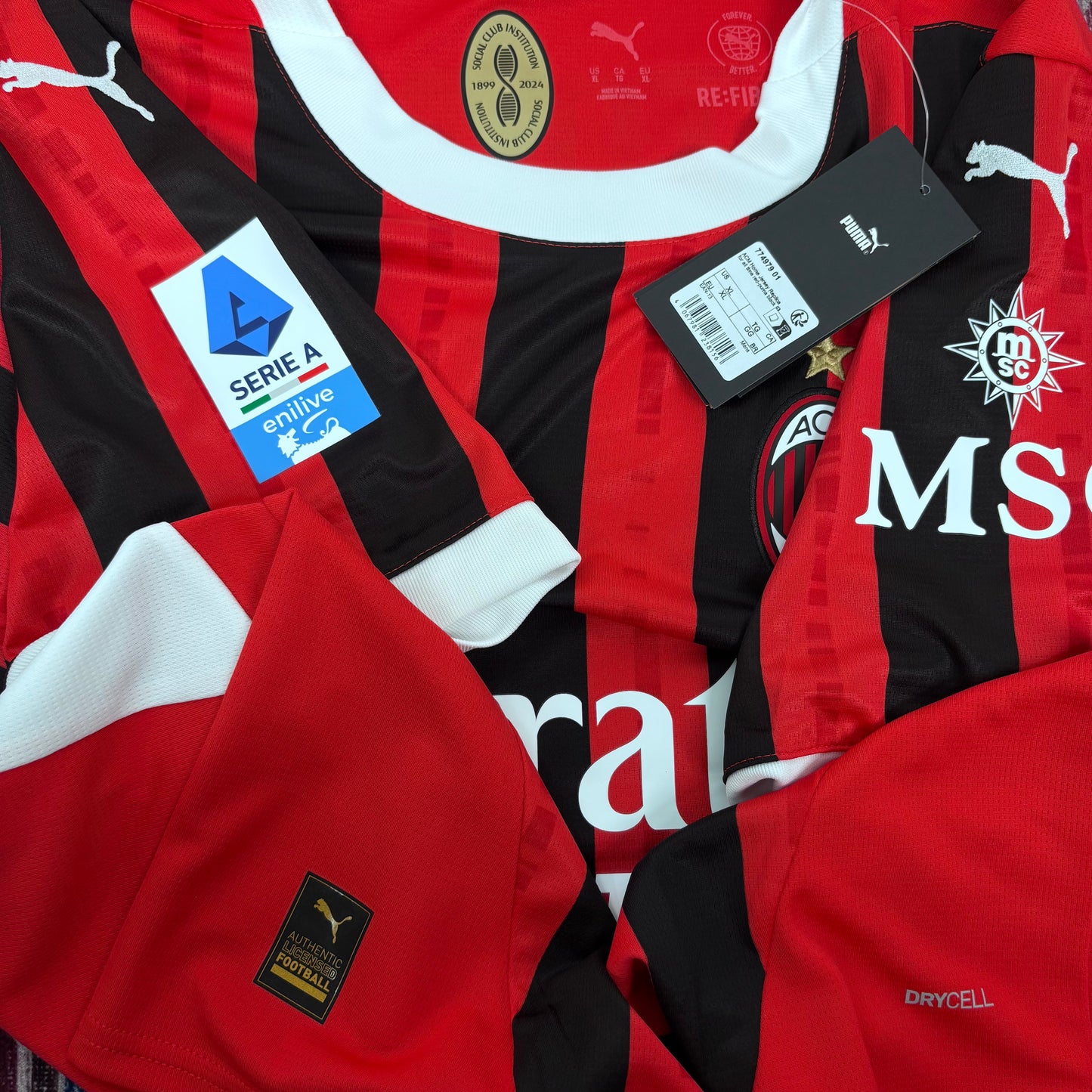 2024/25 AC Milan Home Shirt - Reijnders - XL - New with Tag