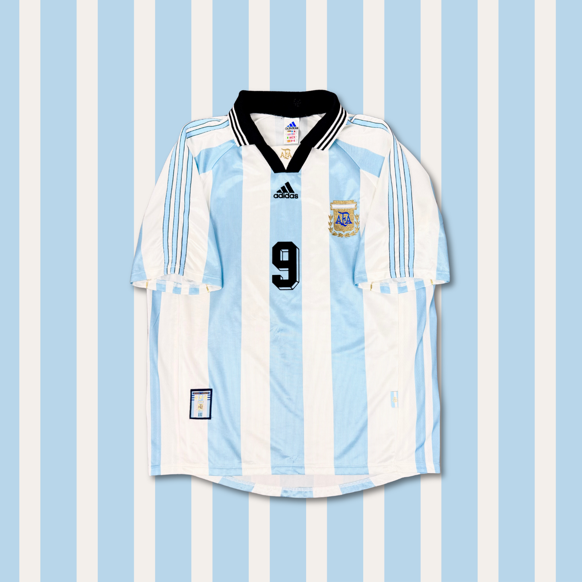 1998/99 Argentina Home Shirt - Batistuta - L