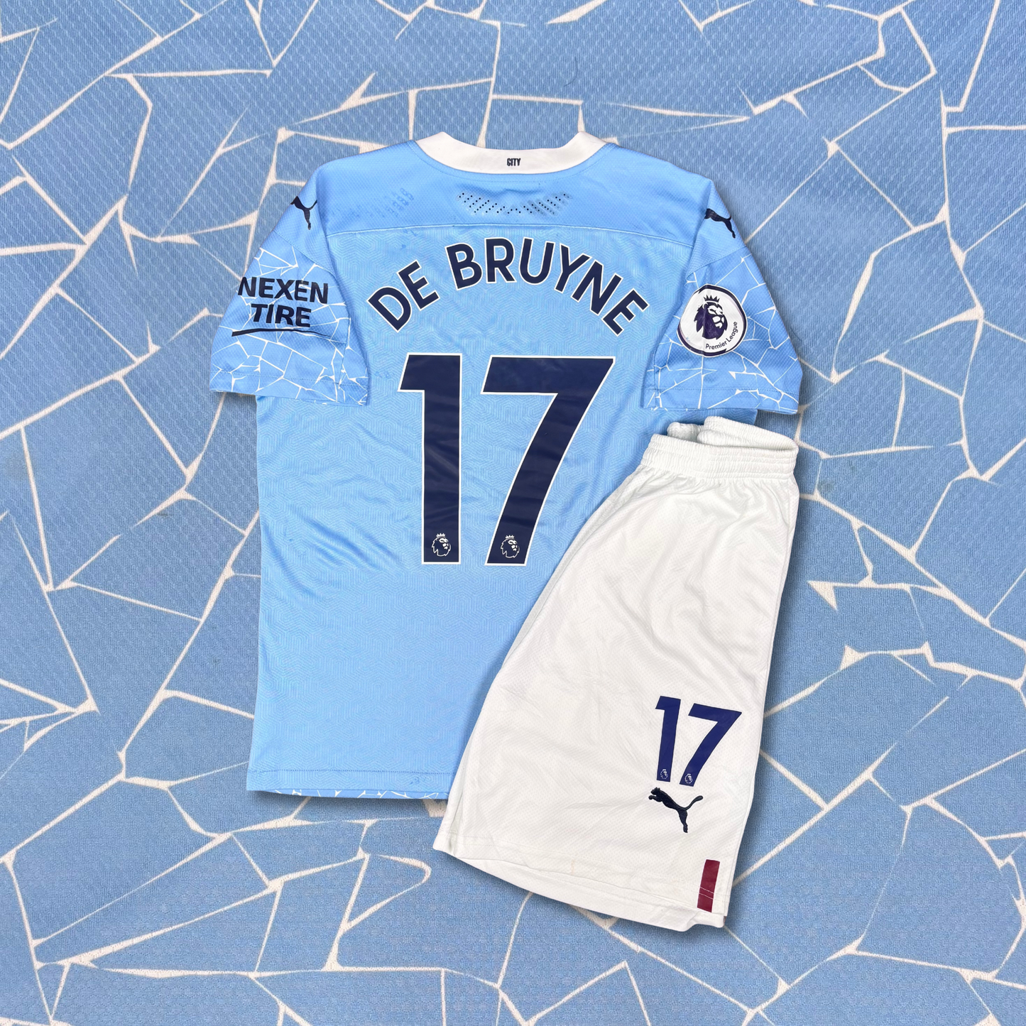 2020/21 Manchester City Home Shirt - Player Issue - De Bruyne - L