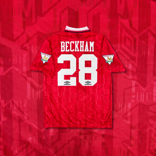 1993/94 Manchester United Home Shirt - Beckham - L