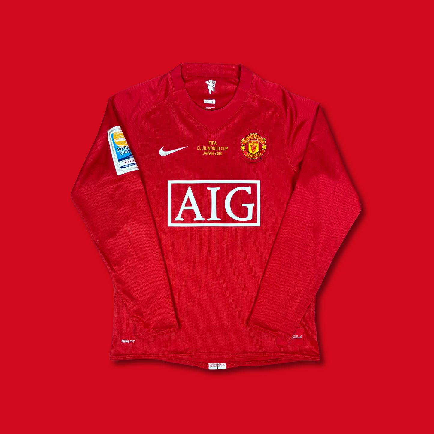 2008/09 Manchester United Home Longsleeve Shirt - Ronaldo - S