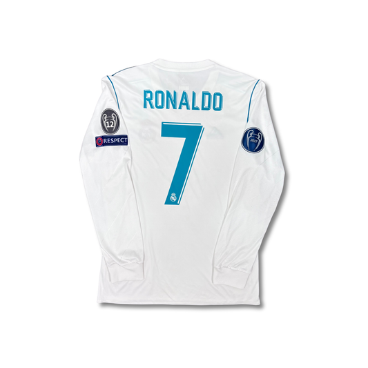 2017/18 Real Madrid Home Longsleeve Shirt - Cristiano Ronaldo - M