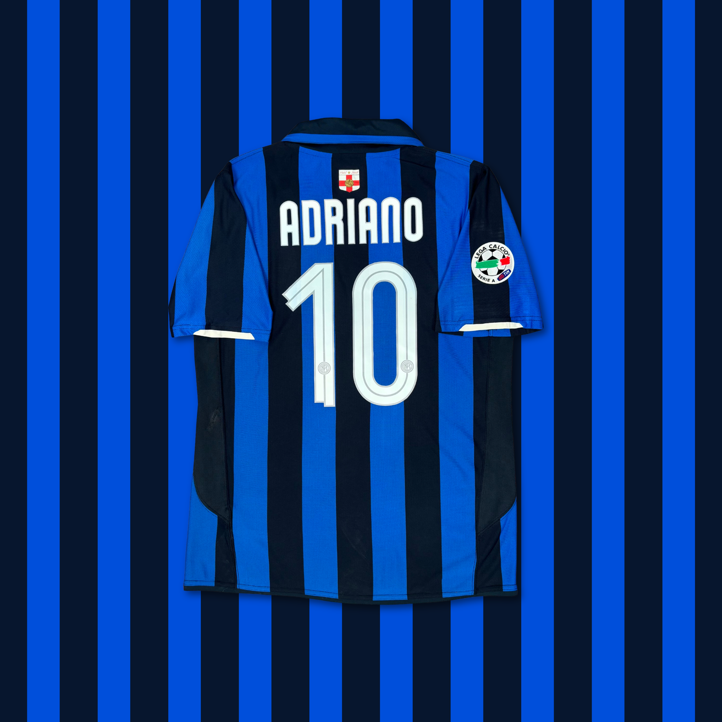 2007/08 Inter Milan Centenary Home Shirt - Adriano - M
