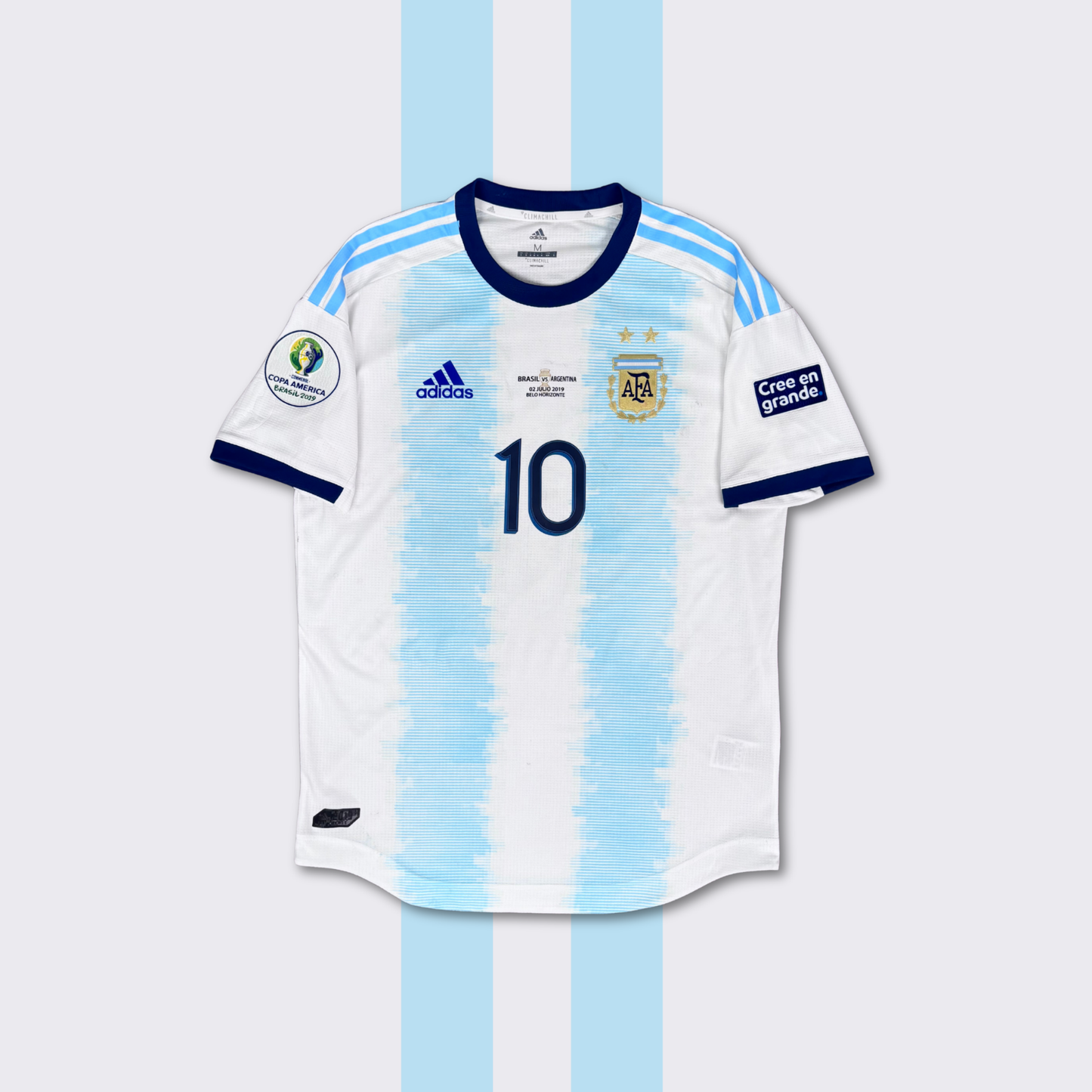 2018/19 Argentina Home Shirt - Player Issue - Messi - M