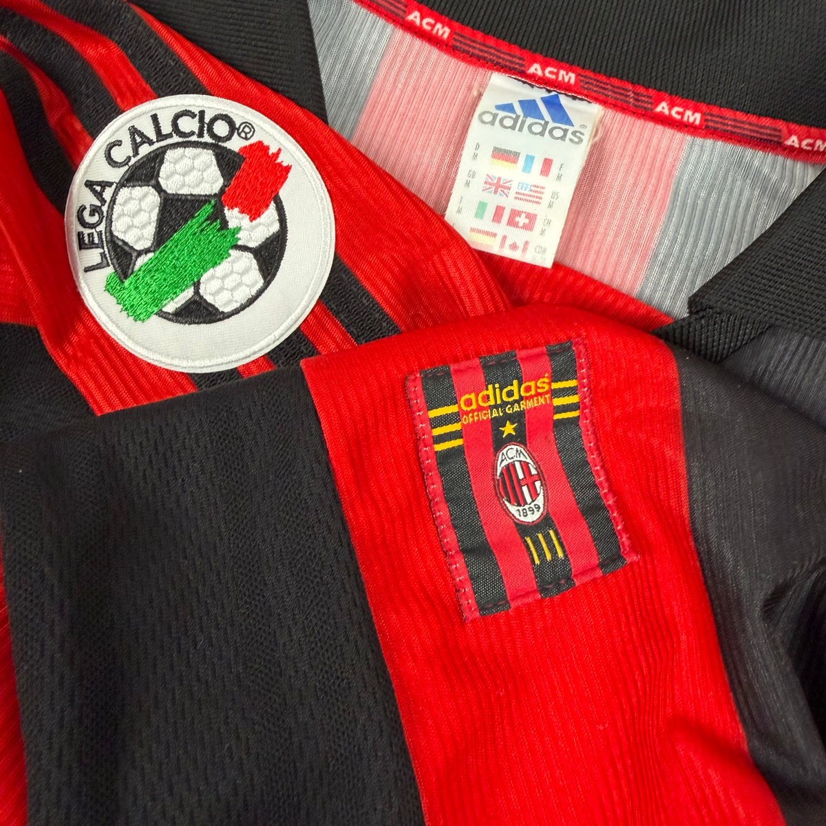 1998/99 AC Milan Home Longsleeve Shirt - Boban - M