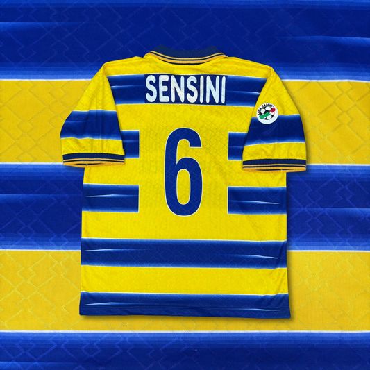 1998/99 Parma Home Match Issue Shirt - Sensini - XL