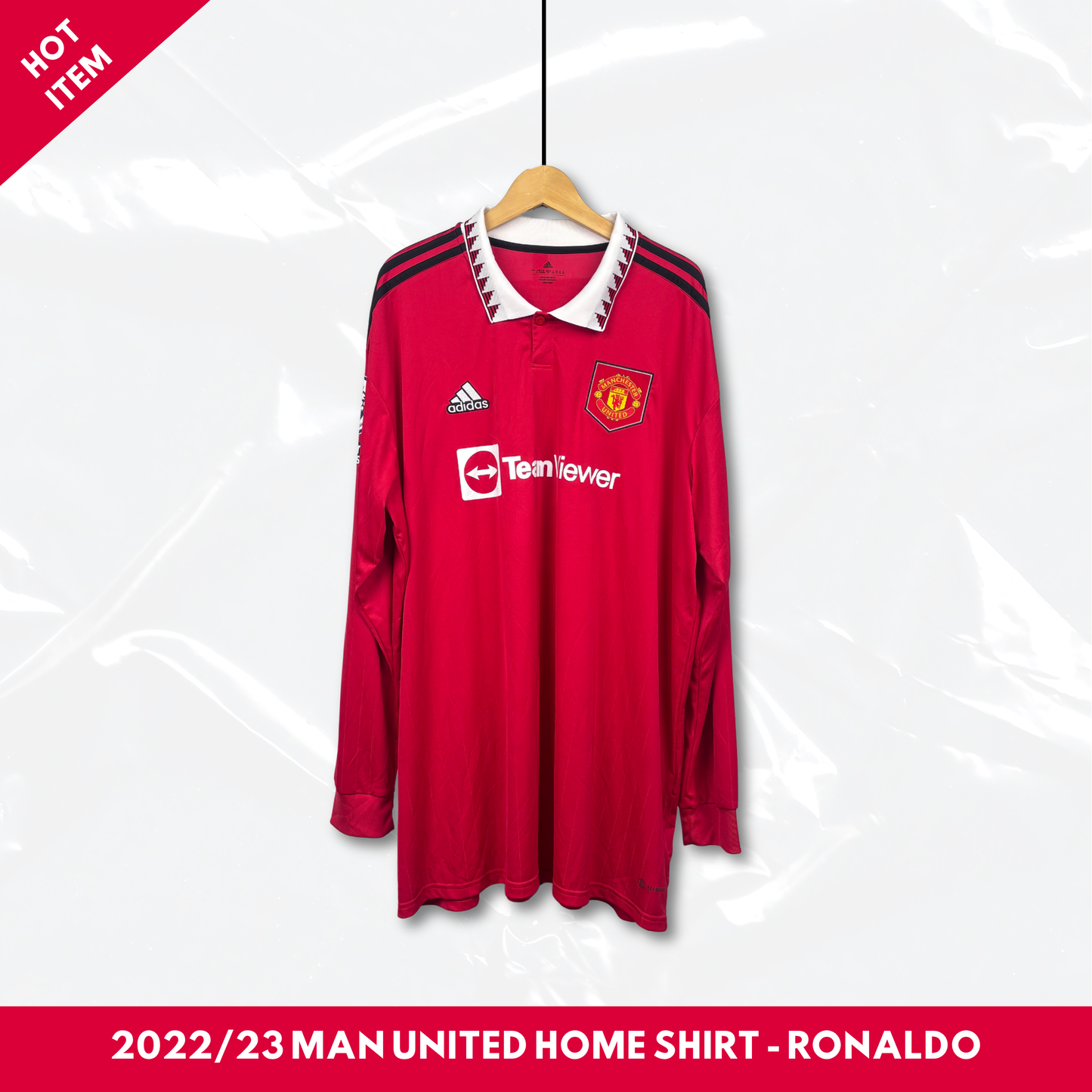 2022/23 Manchester United Longsleeve Home Shirt - Ronaldo - 3XL