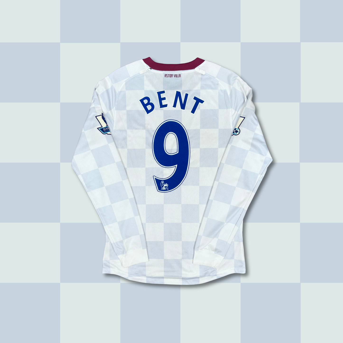 2010/11 Aston Villa Away Longsleeve Shirt - Player Issue - M - Bent