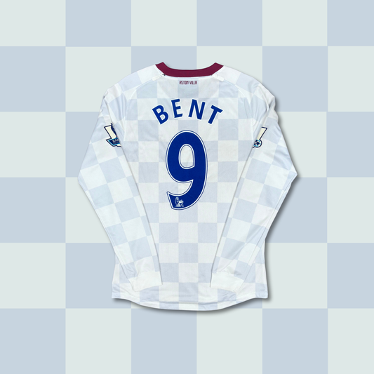 2010/11 Aston Villa Away Longsleeve Shirt - Player Issue - M - Bent