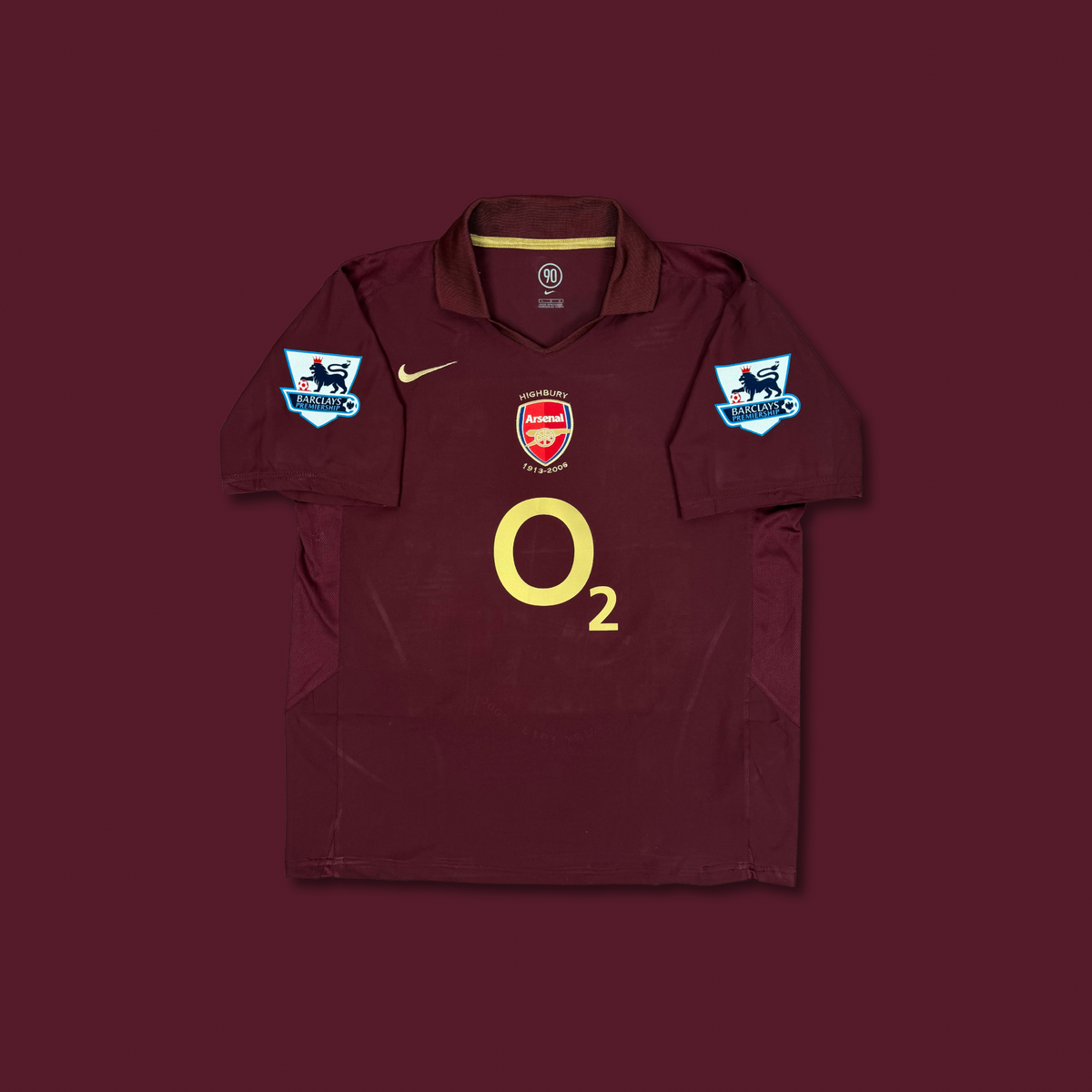 2005/06 Arsenal Home Shirt - Bergkamp - L