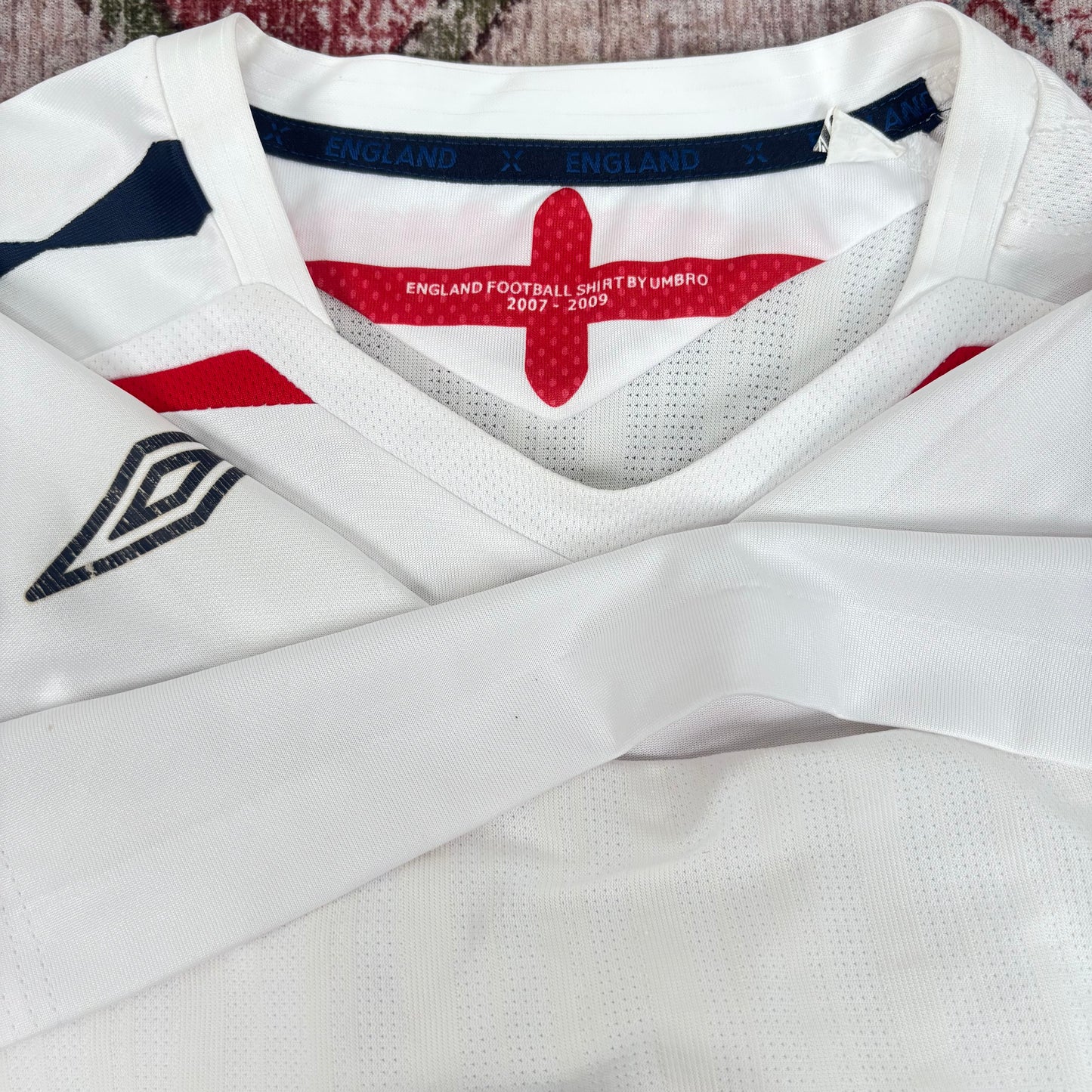 2007/08 England Home Shirt - Beckham - M