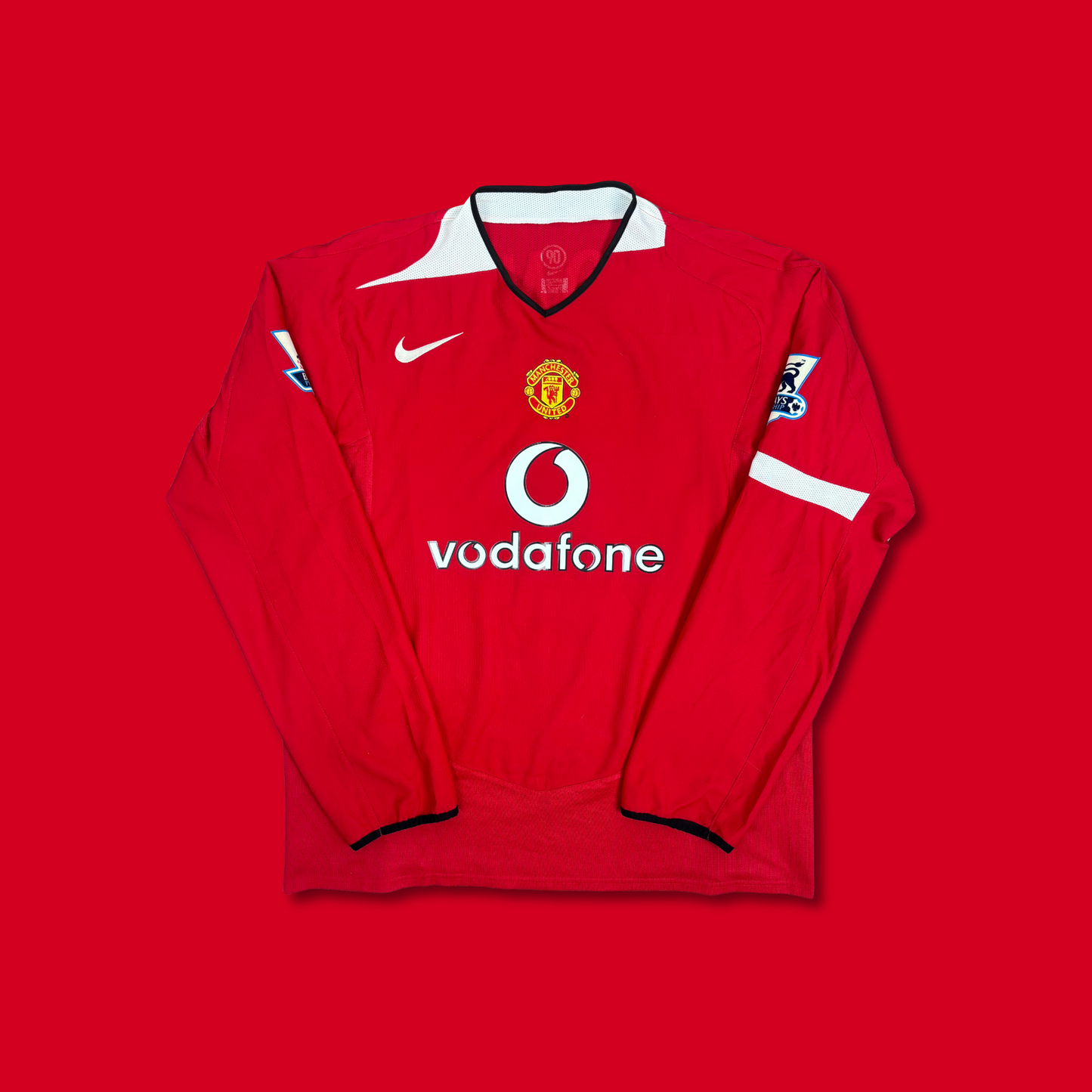 2004/05 Manchester United Home Longsleeve Shirt - Rooney - L