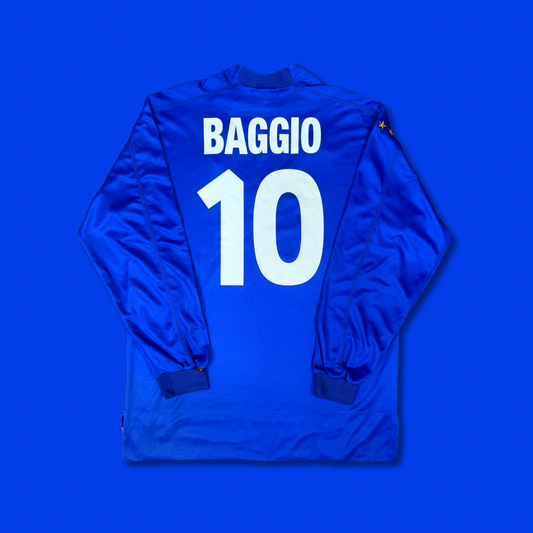 1999/00 Italy Home Longsleeve Shirt - Baggio - L