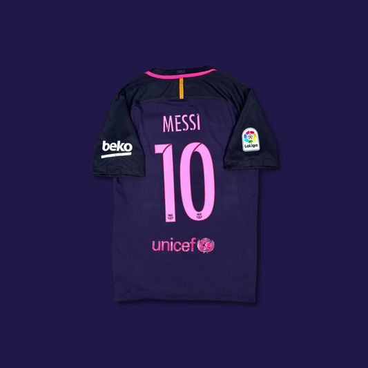 2016/17 Barcelona Away Shirt - Messi - M
