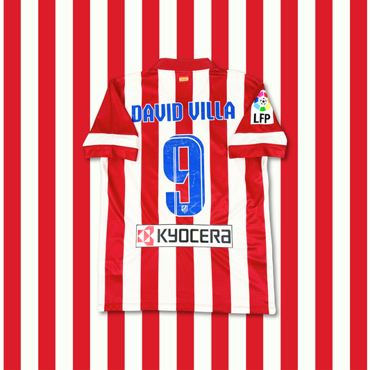 2013/14 Atletico Madrid Home Shirt - David Villa - M