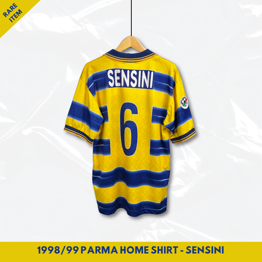 1998/99 Parma Home Match Issue Shirt - Sensini - XL