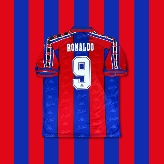 1995/96 Barcelona Home Shirt - Ronaldo Nazario - L