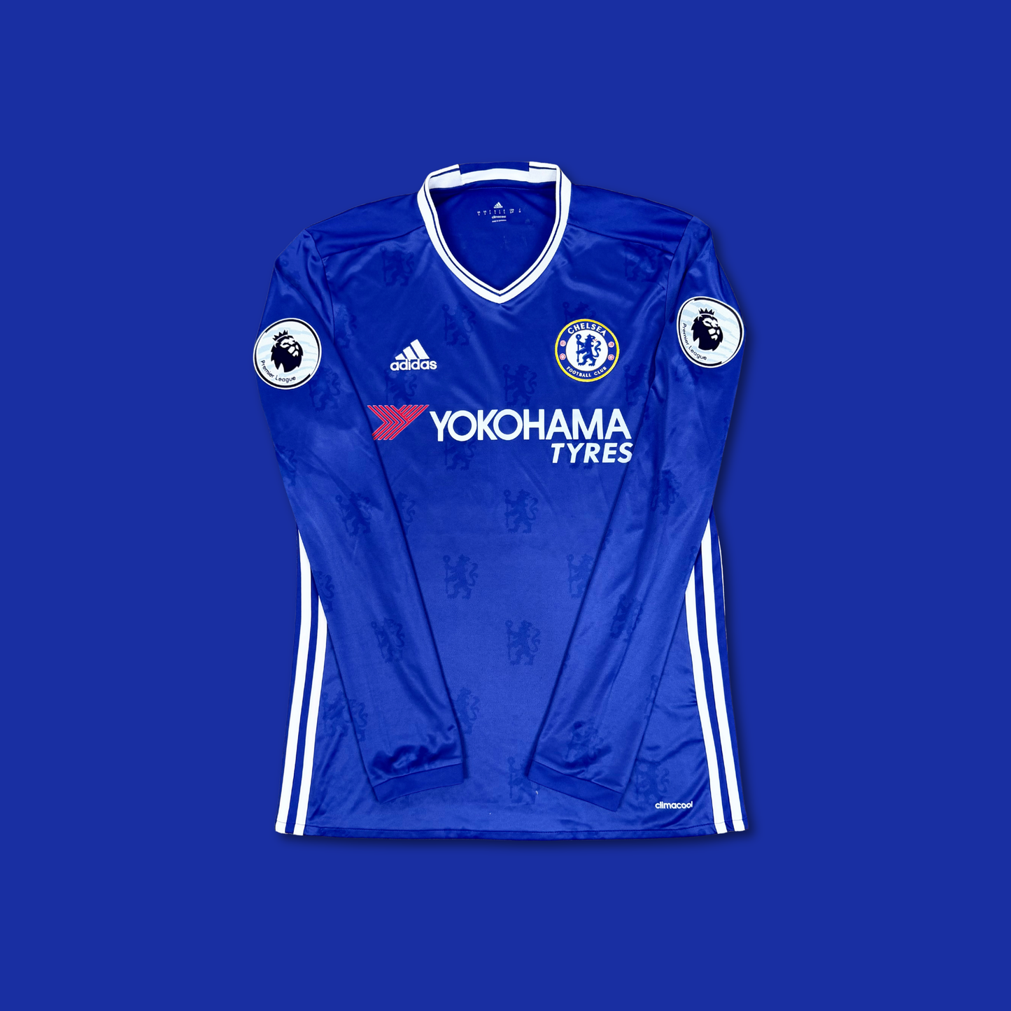 2016/17 Chelsea Home Longsleeve Shirt - Hazard - S